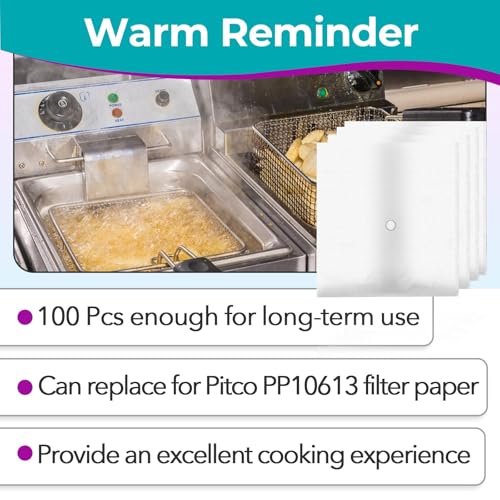 100 Pcs Envelope Style Fryer Filter Paper for Pitco PP10613 – 18.5x20.5 Inch
