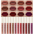 12Pcs Nude Matte Liquid Lipstick Set, Waterproof Long Lasting Non-Stick Cup Nude Brown Dark Red Purple Lipstick 24 Hour Matte Lipstick Professional Lip Makeup Valentine's Day Gift for Women (Set A)