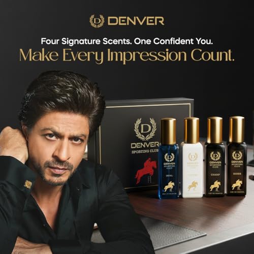 Denver Men's Luxury Gift Set - 4 Eau de Parfum Collection, Long-Lasting Fragrances
