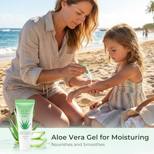 Mini Aloe Vera Gel Bulk Pack - 100 Pouches of 1 Fl Oz for Travel & Skin Care - Natural Hydrating Lotion