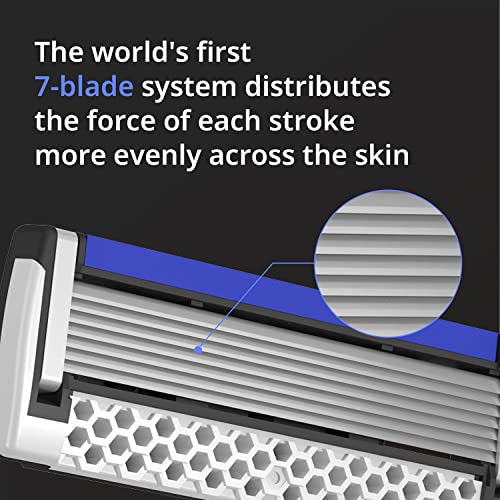 Dorco Pace 7 Razor Cartridges - 7 Blade Technology, No Handle, 12 Pack
