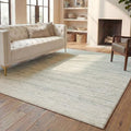 6x9 Sage Ivory Adirondack Area Rug - Modern Low-Profile Power-Loomed Carpet
