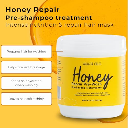 Honey Repair Pre-Shampoo Hair Mask for Damage & Moisture - 8 Oz