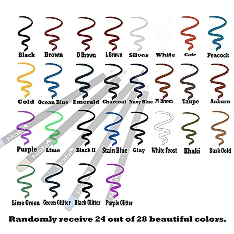 24 pcs Nabi Eyeliner and Eyebrow pencils