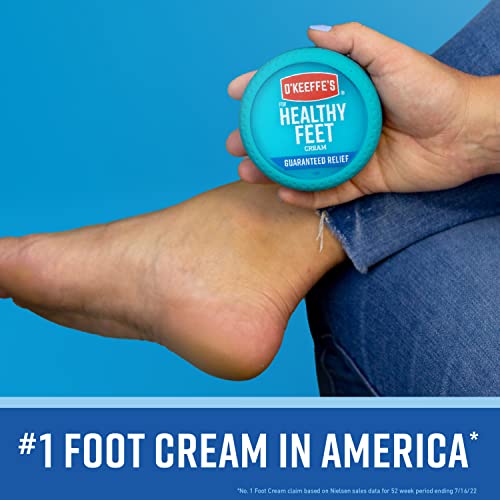 O'Keeffe's Healthy Feet Foot Cream 3.2oz Pack of 3 - Heals Cracked Dry Feet