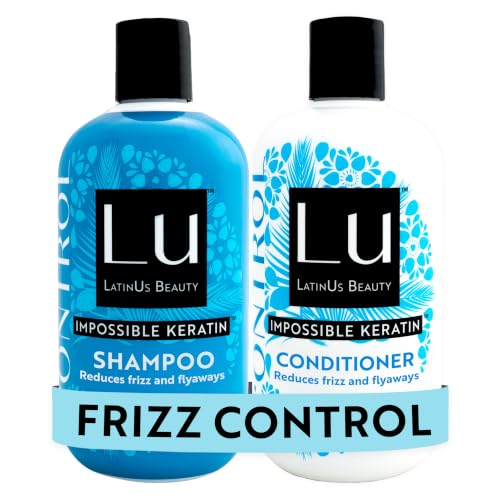 Anti-Frizz Shampoo & Conditioner Set with Murumuru Butter & Vegan Keratin – 12 Fl Oz Each, 2-Pack
