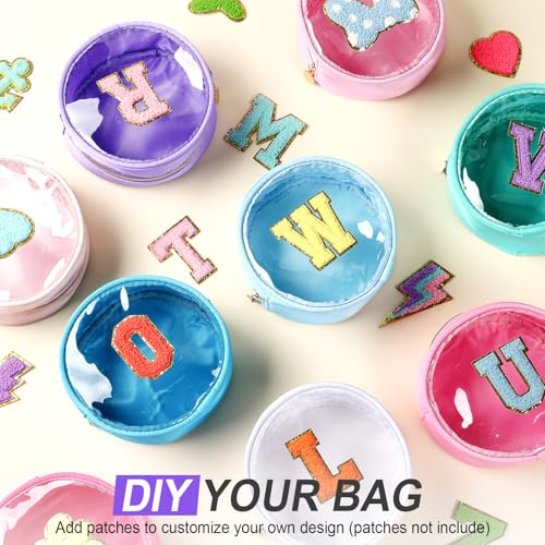 Mini Makeup Bag 5.12 Inch Translucent Nylon Pouch - 12 Pack, Small Cosmetic Organizer, Waterproof Travel Bag - Fresh Color Variation