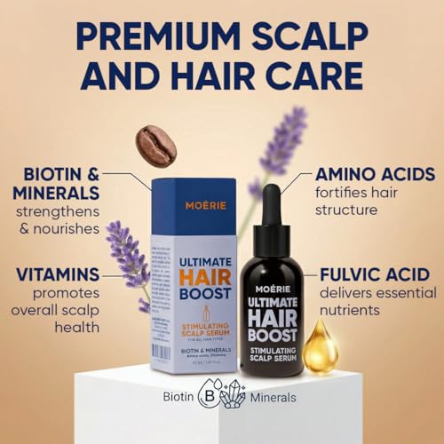 Moerie Hair Growth Serum Triple Set - Natural Hair Loss Treatment for Men & Women