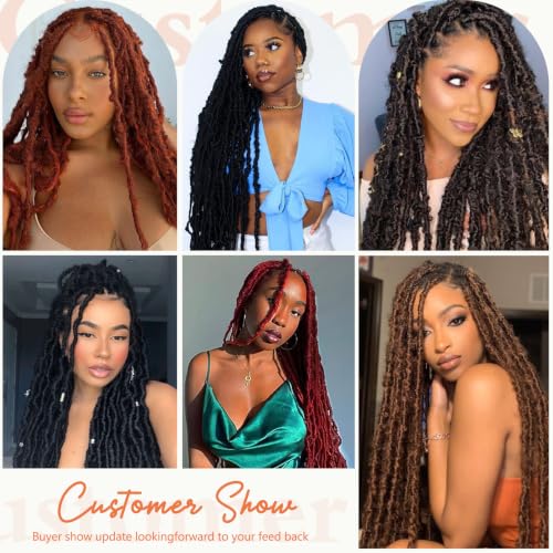 Vemet Soft Locs Faux Locs Crochet Hair 18 Inch - 1B, Pack of 8