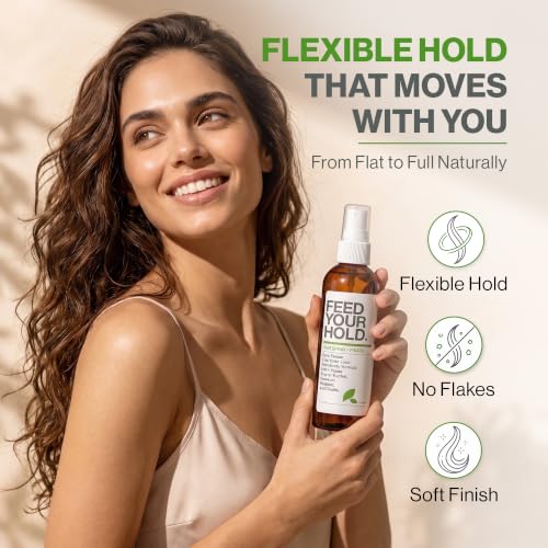Volumizing Hair Spray for Fine Hair - Organic, Vegan, 4oz - Flexible Hold & Shine
