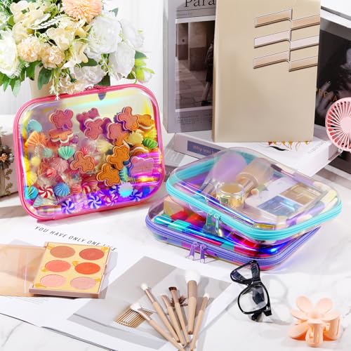 M Laser Hard Zipper Case Plastic Organizer - Clear 3 Pack