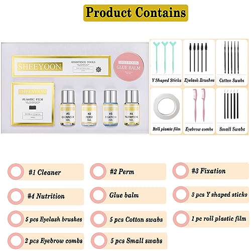 Brow Lamination Kit, Professional With Keratin, Lift and Shaping for 3D Natural Fuller Thicker Wild Eyebrows, Long Lasting Results for 6 Weeks (26 Piece Set)