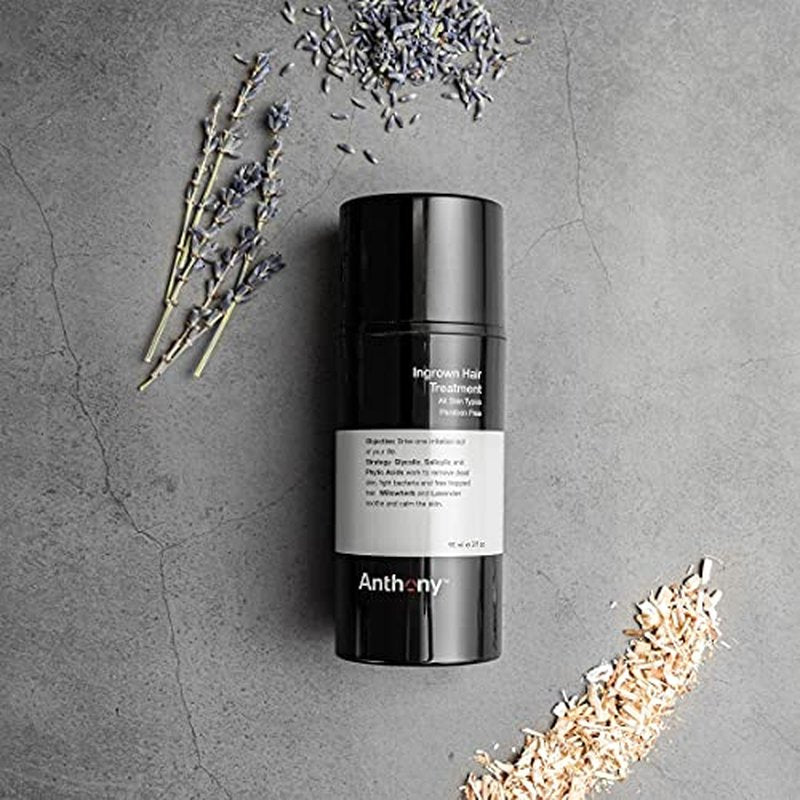 Anthony Ingrown Hair Treatment for Men Gel Solution to Calm Down Razor Burn ? Scar and Redness Eliminator, Bump Removal ? 3 Fl. Oz