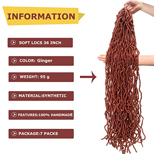 7 Packs 36 Inch Faux Locs Crochet Hair Soft Locs for Women - Variation of THIS listing #350