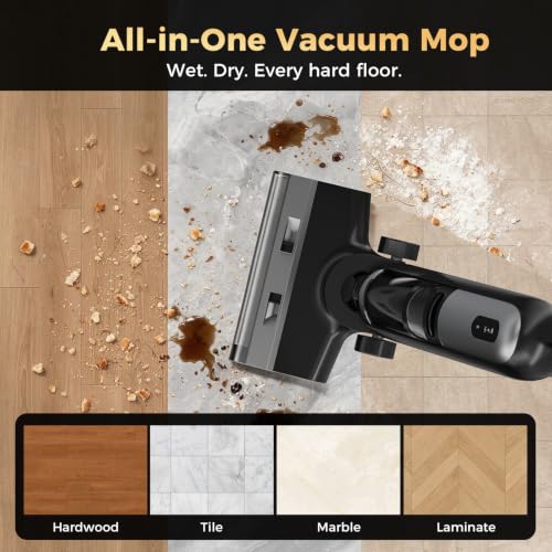 OLIXIS Cordless Wet Dry Vacuum Mop with Self-Cleaning & Dual Water Tanks