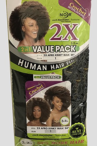 Synthetic Afro Kinky Hair Bulk 24 Inch 4-Pack - Janet Collection