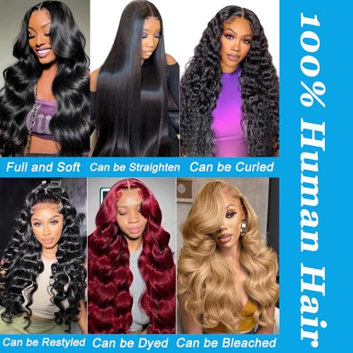 3 Bundles Human Hair Body Wave Extensions - Natural Black 18 20 22 Inch