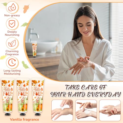 Fall Pumpkin Maple Leaf Hand Cream Gift Set - Baby Shower Favors - Orange / Fall Variation