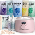 Tress Wellness Waxing Kit for Sensitive Skin ? Safe for Face & Skin, Prep & Aftercare Spray, Easy to Use ? At-Home Kit for Face, Bikini, Brazilian & Full Body - Digital Display, Pink