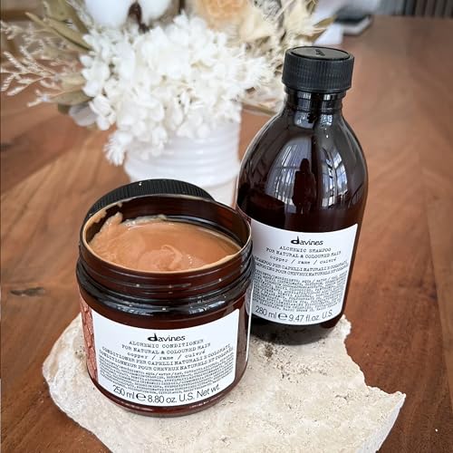Davines Alchemic Shampoo Copper - Color-Treated Hair Safe Cleansing, 6 Vibrant Shades, 9.47 Fl Oz
