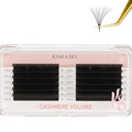 KIARA SKY LASH Cashmere Volume Lash Extensions | Premium Cashmere Lash Extensions | Soft Semi-matte natural finish | For Professional Eyelash Extensions Use Only | Black, (D-0.03-15MM)