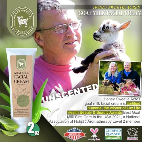 Honey Sweetie Acres Goat Milk Facial Cream with Aloe & Jojoba - 2 oz