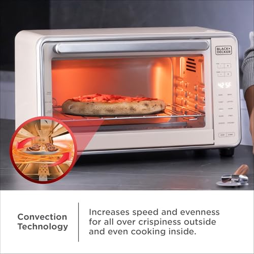 BLACK+DECKER Crisp 'N Bake Pro 6-Slice Digital Air Fry Oven with Baked Stone