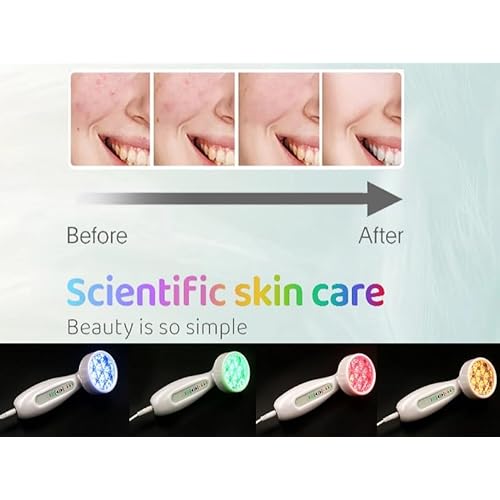 Rejuven 4-in-1 LED Light Therapy for Face Handheld LED Light Therapy Facial Massager Anti-Aging Wrinkle Reduction Device