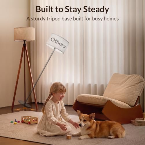 Brown Tripod Floor Lamp - Mid Century Modern Standing Lamp for Living Room