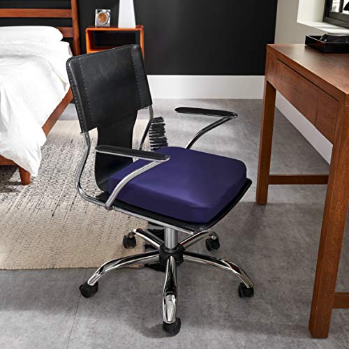 Tempur-Pedic Memory Foam Seat Cushion - Medium Dark Navy Blue - Variation of Cushion