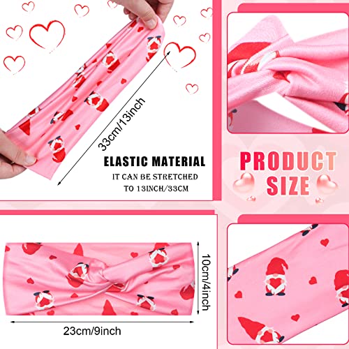 Valentine Heart Headbands for Women 20 Pack Non-Slip Hair Accessories