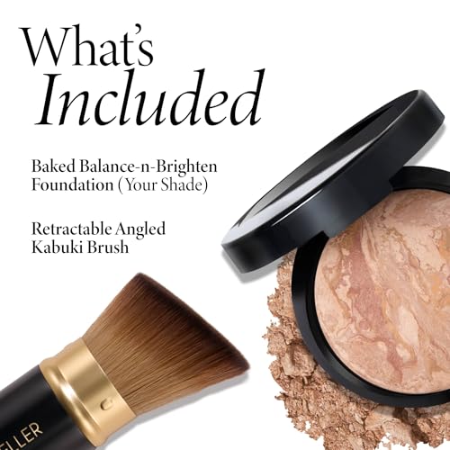 LAURA GELLER NEW YORK Baked Balance-n-Brighten Foundation with Kabuki Brush Makeup Set, Fair