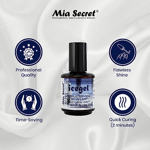 Mia Secret Professional Nail System Ice Gel Acrylic Top Coat No Uv Lamp
