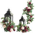 Artificial Flower Garland 6 Pack Burgundy & Red-Marsala 2FT for Wedding & Home Decor