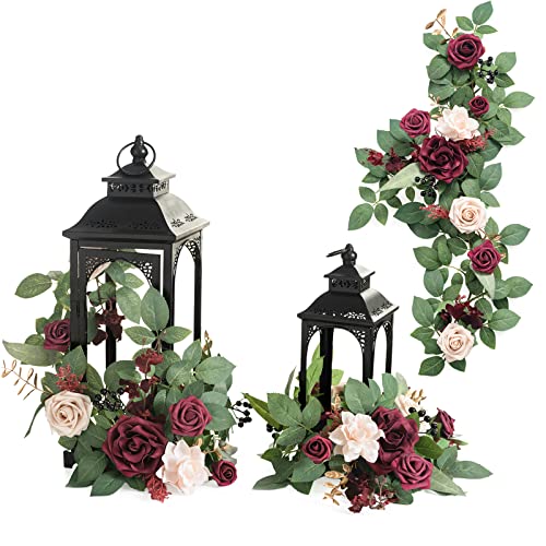 Artificial Flower Garland 6 Pack Burgundy & Red-Marsala 2FT for Wedding & Home Decor