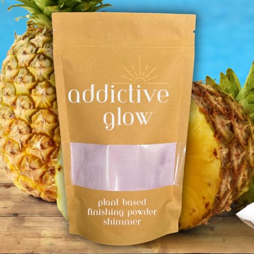 Addictive Glow Post Spray Tan Setting Powder - Shimmer, Plant-Based, Translucent Finish