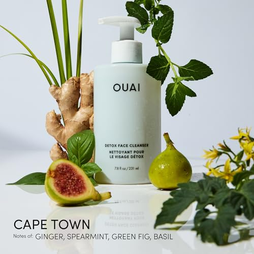 OUAI Detox Facial Cleanser 7.8 fl oz Pack of 2 – Glycolic Acid + Niacinamide & PHA Deep Cleansing