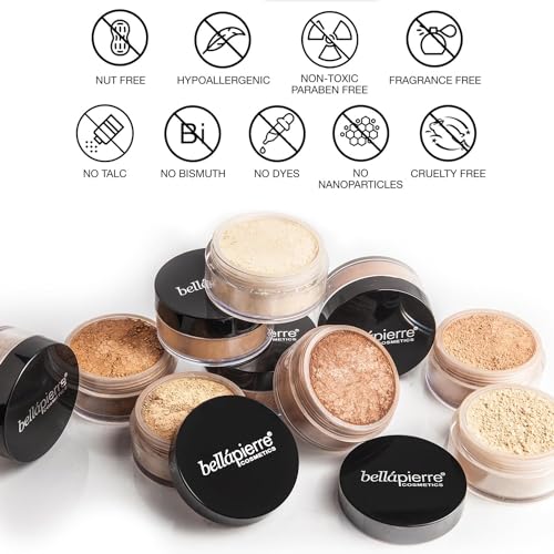 bellapierre Get Started Kit | Includes 2 Mineral Foundations, 1 Blush, & 1 Bronzer | Mineral Makeup Essentials | Non-Toxic and Paraben Free | Oil and Cruelty Free | Long Lasting Formulas ? Fair