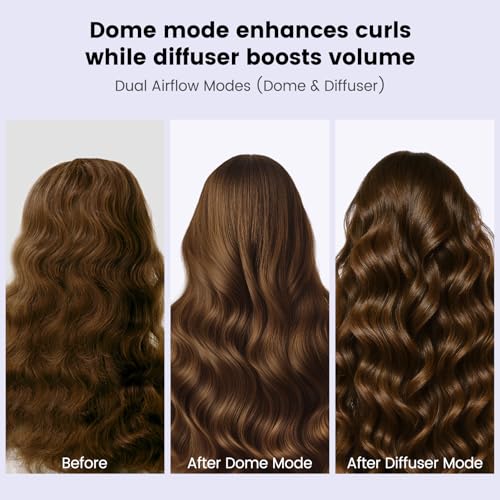 PUREGUST Grey Wave Curl Diffuser Attachment for Dyson Airwrap HS01 HS05 HS08