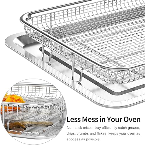 Air Fryer Basket Set for Oven - 3 Sizes with Parchment Paper, Non-Stick, Easy Clean