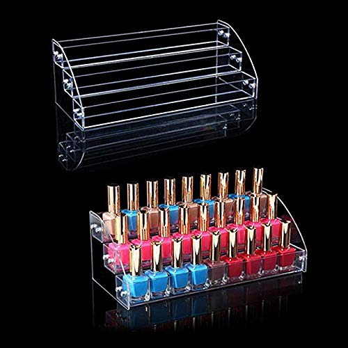 Wadrac 3 Tiers Acrylic Nail Polish & Essential Oils Display Stand – 2PCS