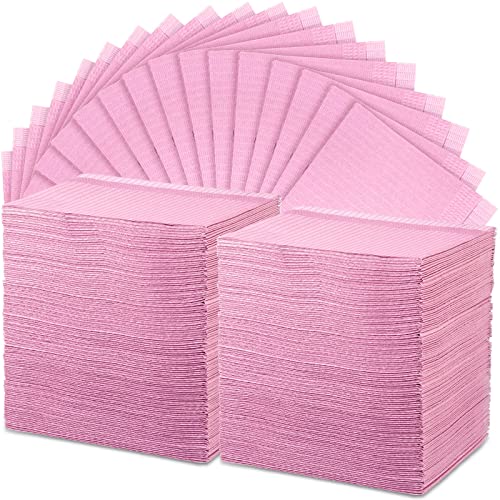 Disposable Nail Table Towels Mat Pink 250 Pcs Waterproof Patient Bibs