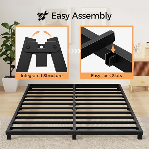 Full Size Metal Bed Frame - Low Profile Heavy Duty Platform Bed - Variation of THIS listing