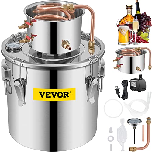 VEVOR 8Gal/30L Stainless Steel Alcohol Still Distiller Home Brewing Kit