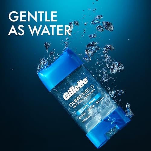 Gillette Advanced Clear Gel Antiperspirant 5-Pack, Cool Wave 3.8 oz Each