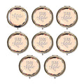 Set of 8 Small Mirror Pocket Bride Tribe Gifts Bachelorette Bridesmaid Gift Favors, I Do Crew