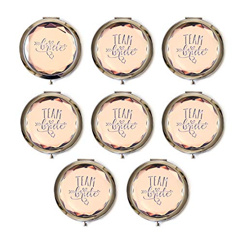 Set of 8 Small Mirror Pocket Bride Tribe Gifts Bachelorette Bridesmaid Gift Favors, I Do Crew