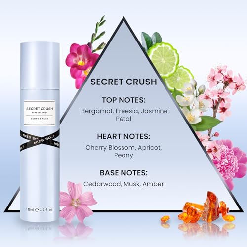 So...? Secret Crush Pack of 3 4.7 oz Women's Refreshing Body Mist - Woody Floral Scent
