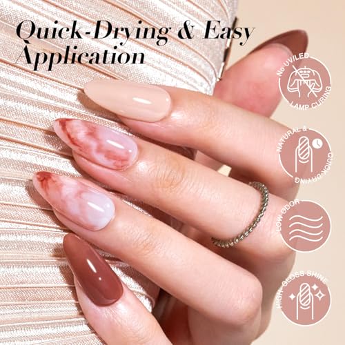 AZUREBEAUTY Dip Powder Nail Kit 32 Colors, Brown Nude Red Glitter Nail Dipping Powder Starter Set System Essential Liquid & Dip Recycling Tray Set for French Nail Art Manicure Salon DIY Home