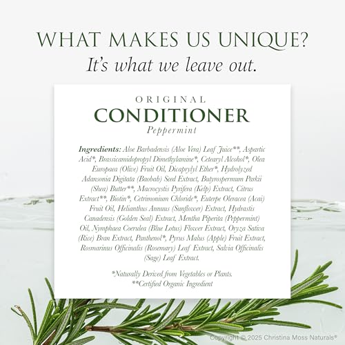 Natural Peppermint Conditioner with Biotin & Panthenol - 8 oz